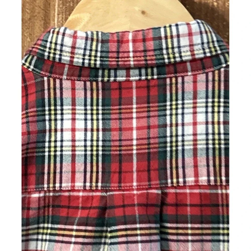 Boys Ralph Lauren Long Sleeve Tartan Plaid Shirt Heavier Weight Sz XL 20